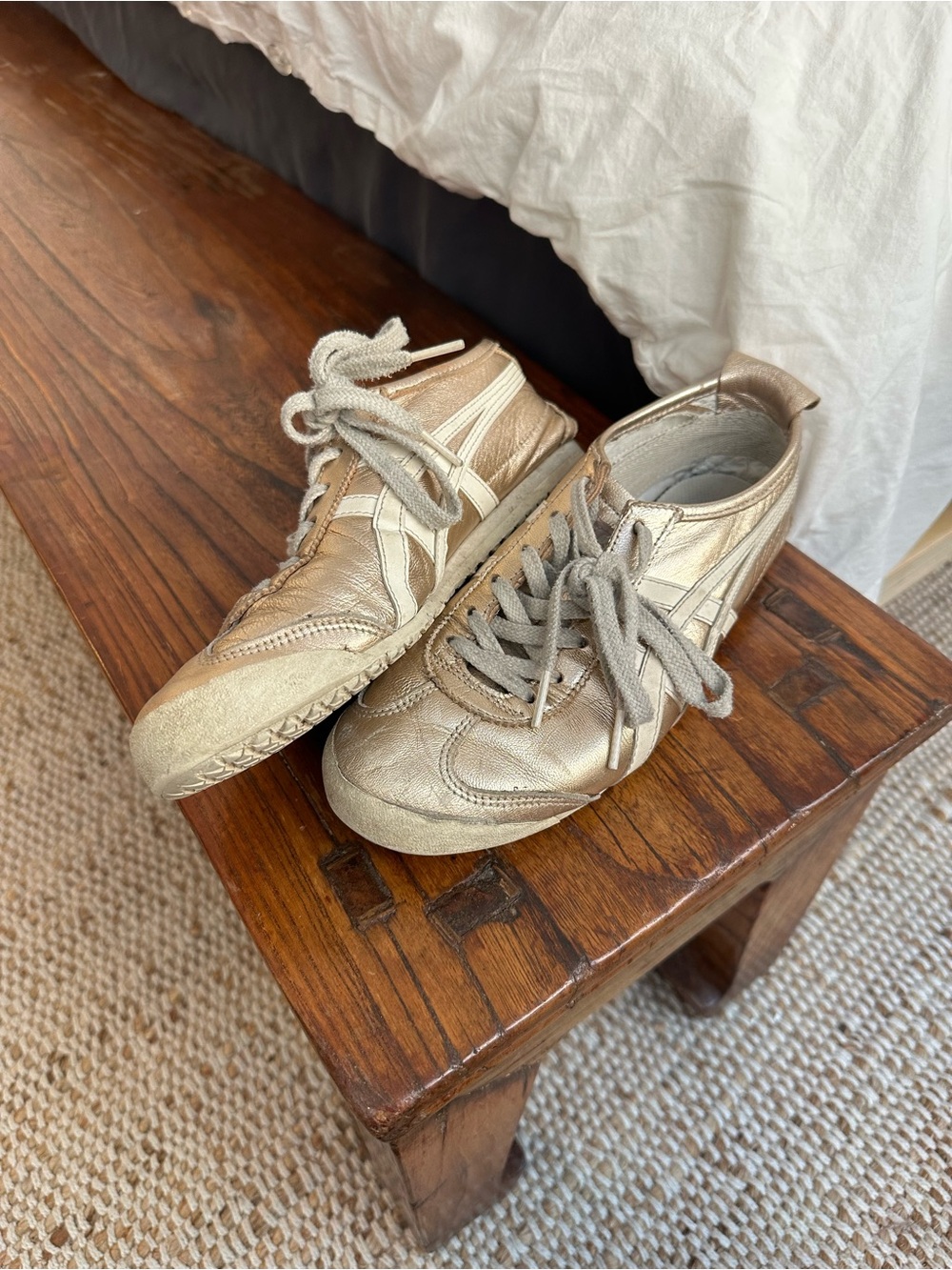 Onitsuka Tiger rose gold sneakers